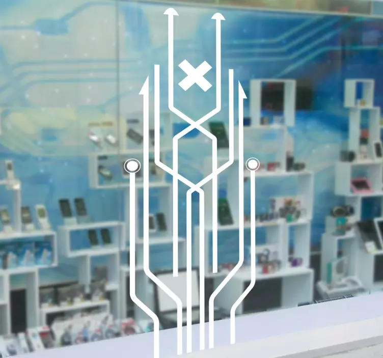 Tekninen muoto seinä tarra - Tenstickers