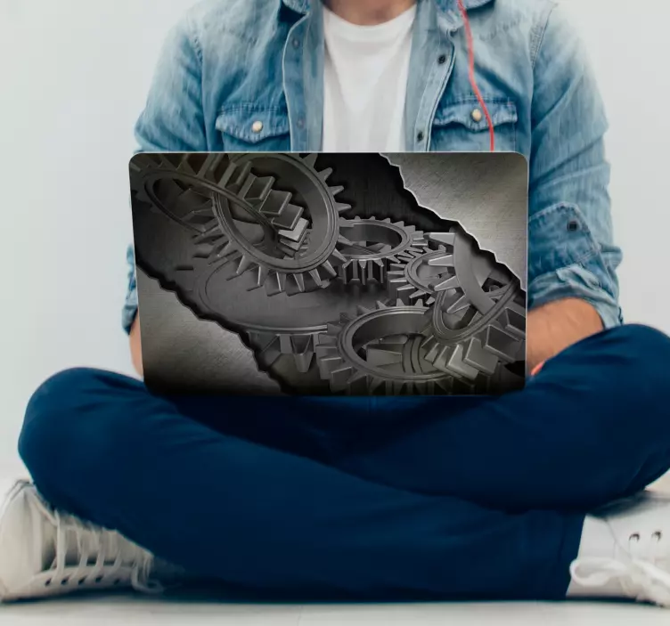 Teollinen tyyli kannettava tietokone tarra - Tenstickers