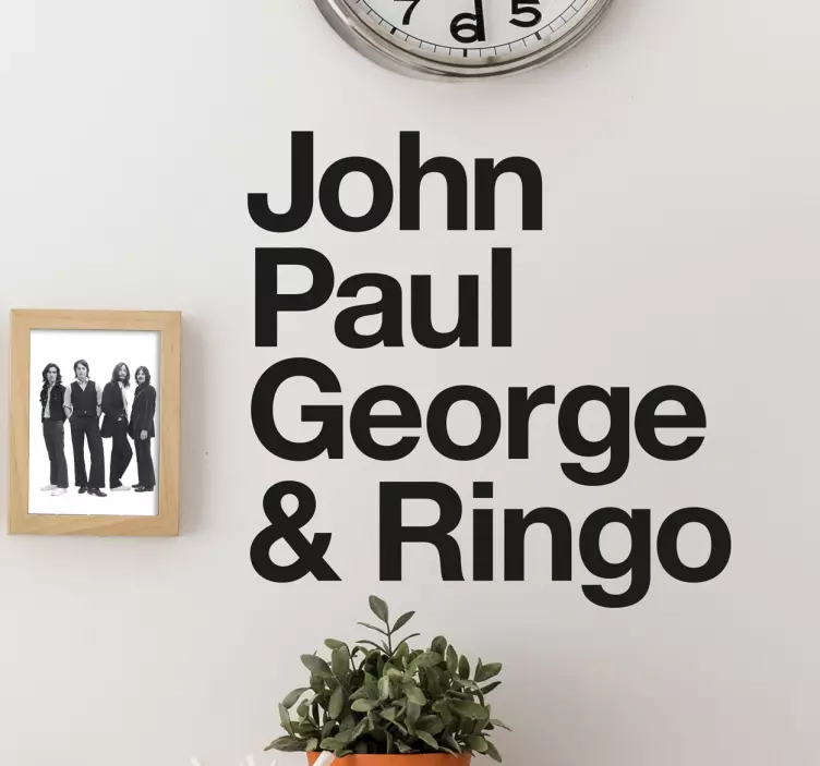 The beatles john paul george ringo -tarra - Tenstickers