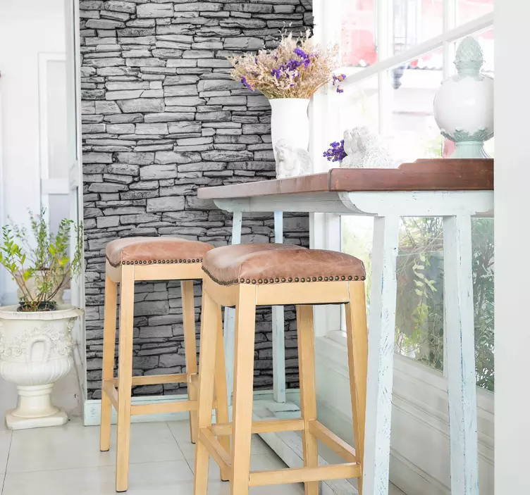 Hieno tiiliseinä jäljitelmä sisustustarra - Tenstickers