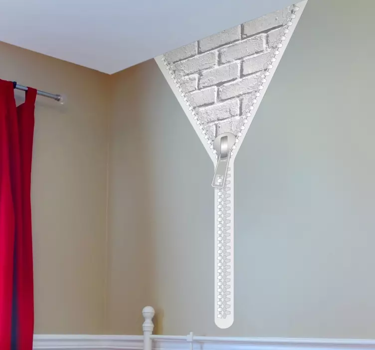 Tiiliseinän vetoketjullinen koristetarra - Tenstickers