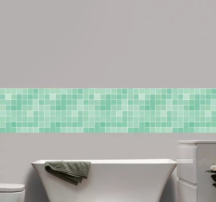 Tiivistetty neliön muotoinen keraaminen laatta kaakelitarra - Tenstickers