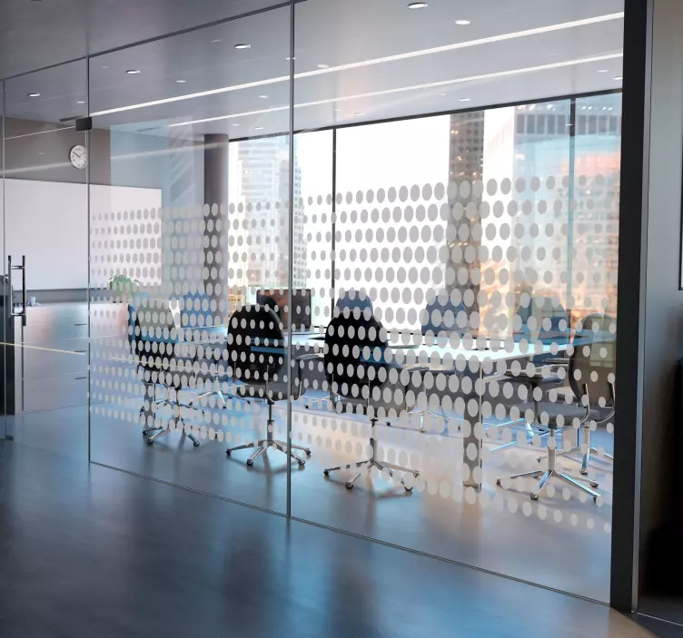 Haalistuvat pisteet toimiston ikkunatarra - Tenstickers