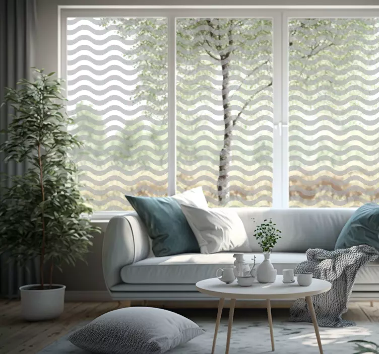 Translúcido ondas ikkunatarra - Tenstickers