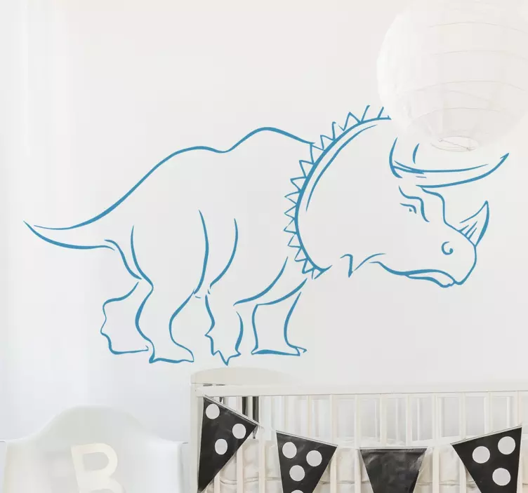 Triceratops dinosaurus seinä tarra - Tenstickers