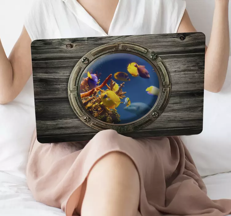 Trooppinen kala kannettava tietokone tarra - Tenstickers