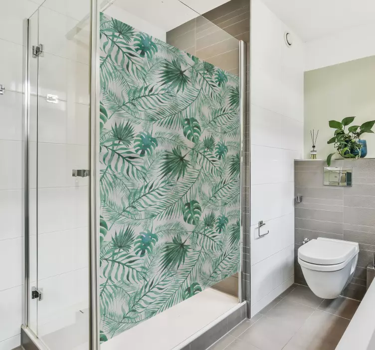 Trooppinen suihkuseinätarra - Tenstickers