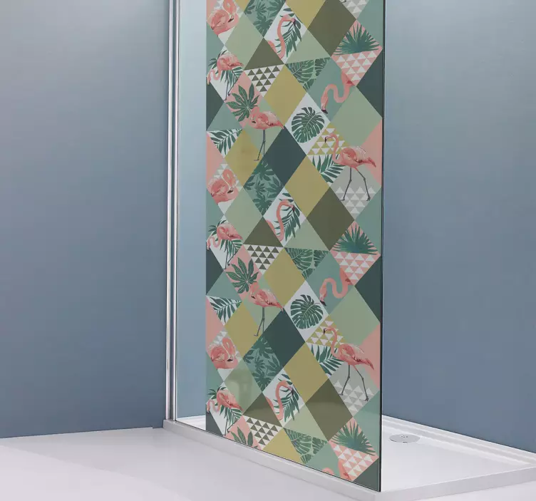 Trooppinen tunnelma suihkuseinätarra - Tenstickers