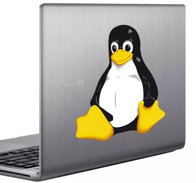 Tux Linux pingviini läppäritarra - Tenstickers