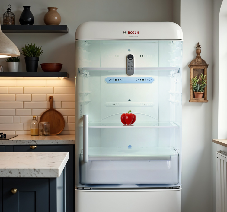 Tyhjiä hyllyjä jääkaappitarra - Tenstickers