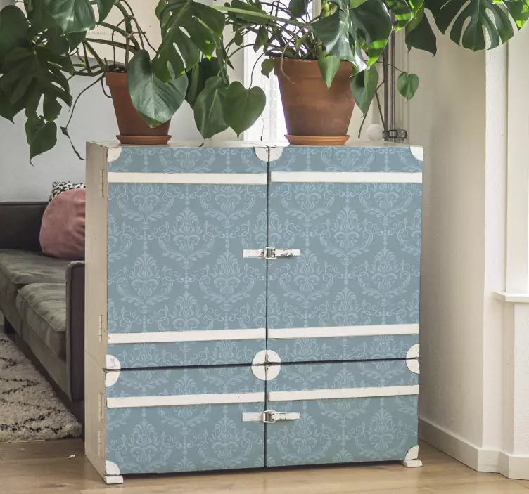 Sininen elegantti barokki huonekalutarra - Tenstickers