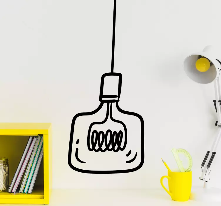 Tyylikäs riippuvalo dinosaurus tarra - Tenstickers