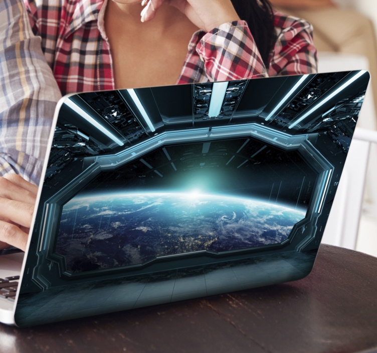 Ufo space laptop -vinyylitarra - Tenstickers