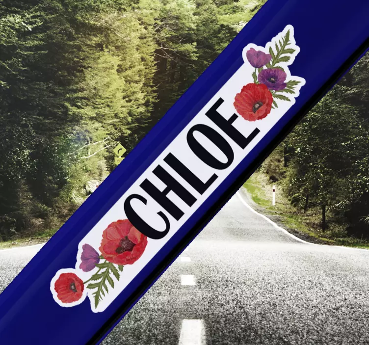 Unikkopyörä mukautettava kukka seinä tarra - Tenstickers