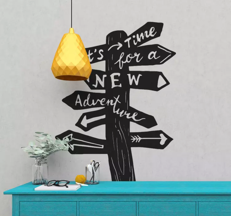 Uuden seikkailun tekstitarra - Tenstickers