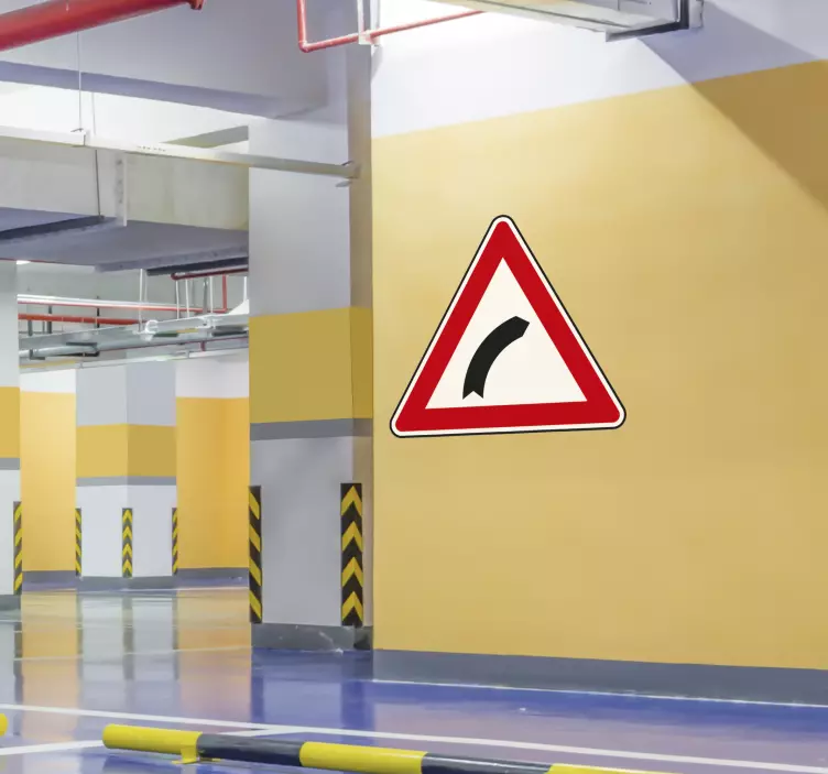 Vaarallisen käyrän varoitusmerkki - Tenstickers