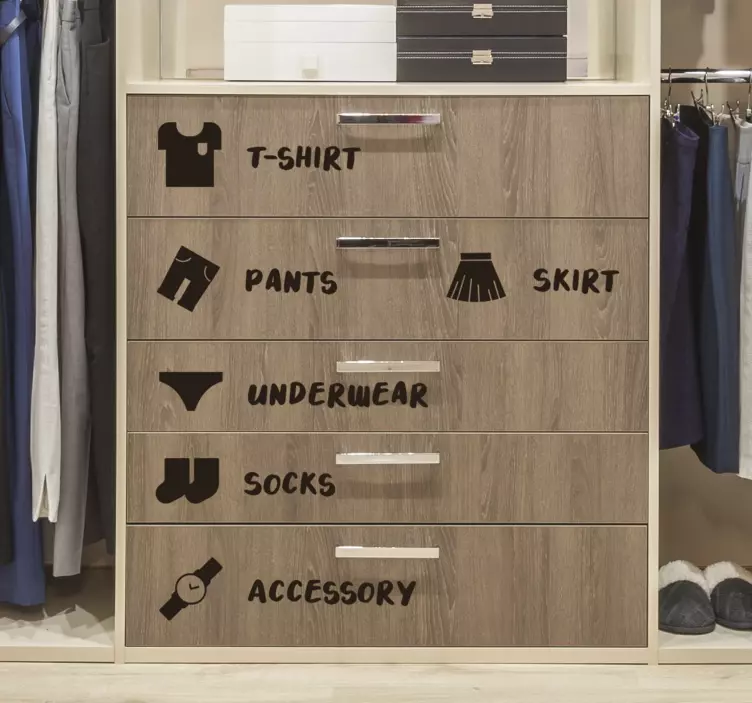 Tarra kaappikalusteille - Tenstickers