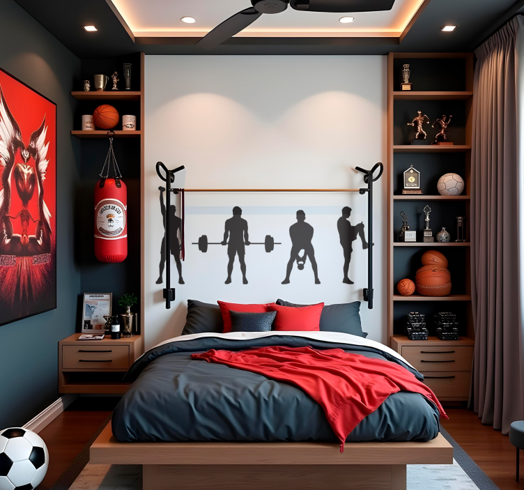 Vahvojen miesten kunto urheilutarra - Tenstickers