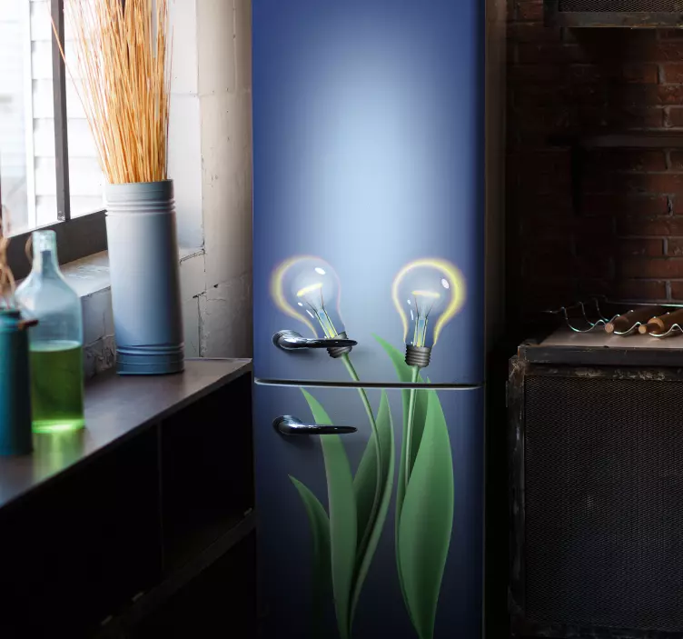 Valaistut polttimot vinyyli jääkaappitarra - Tenstickers