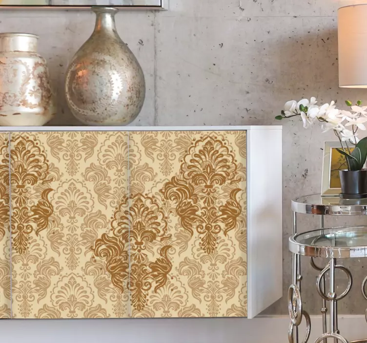 Vanha lämmin värinen haalistunut kuvio Huonekalutarrat - Tenstickers