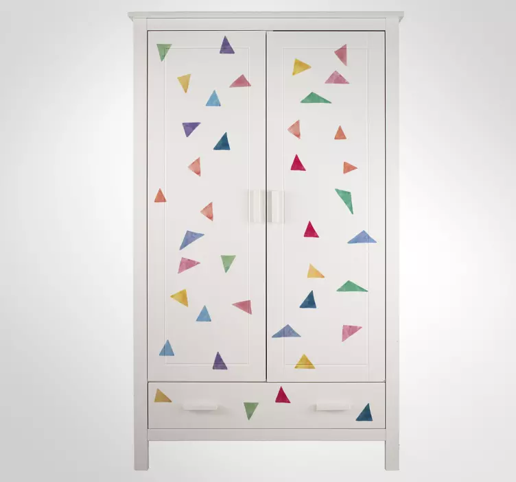 Värikäs geometrinen seinä tarra - Tenstickers