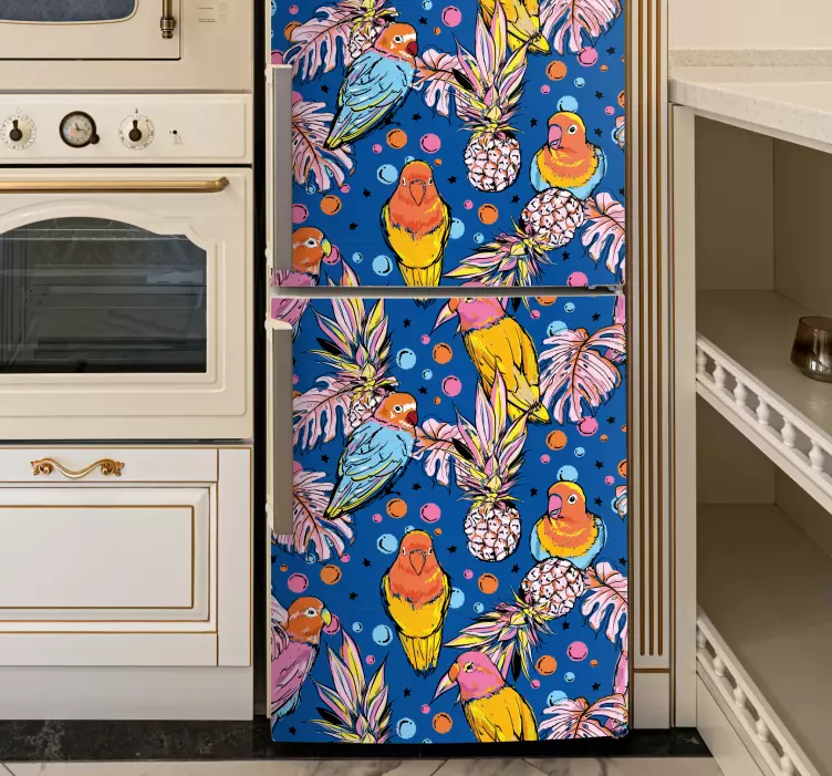 Värikäs höyhenpeite Jääkaappitarra - Tenstickers