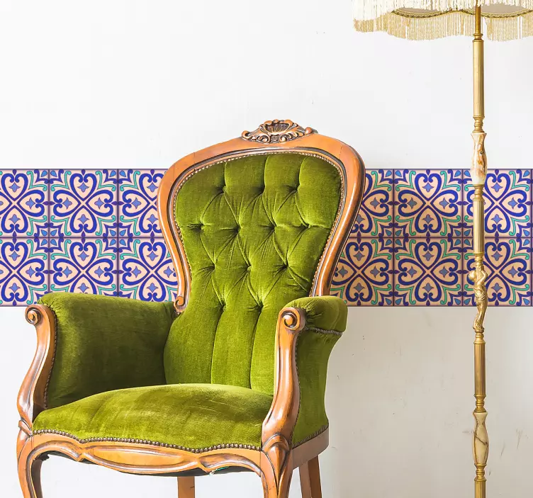 Värikäs koristereunus sisustustarra - Tenstickers