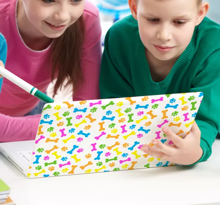 Värikäs luukuvio (kannettava) kannettavan tietokoneen iho - Tenstickers