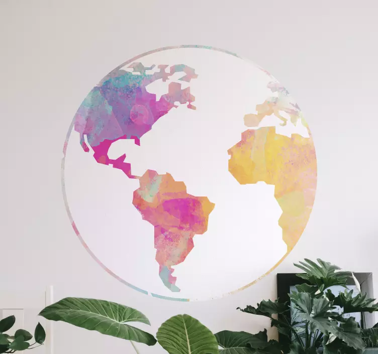 Värikäs maantieteellinen kuvio sijaintitarra - Tenstickers