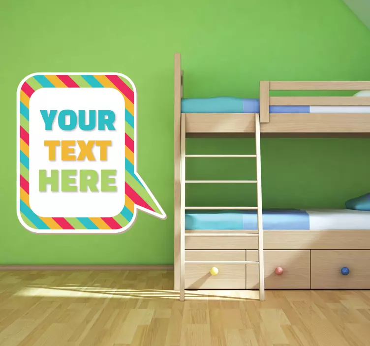 Värikäs muokattava puhekupla tarra - Tenstickers