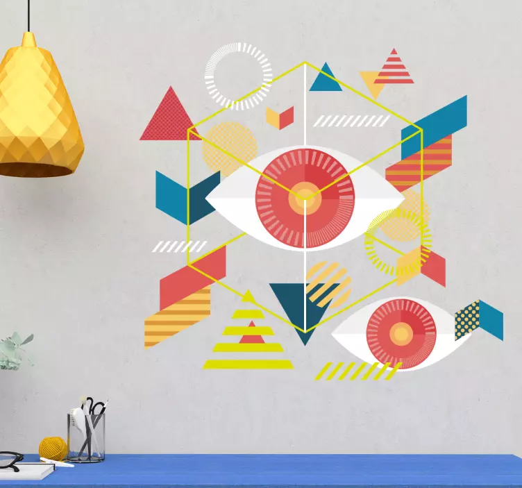 Upeat geometriset kuviot taidetarra - Tenstickers