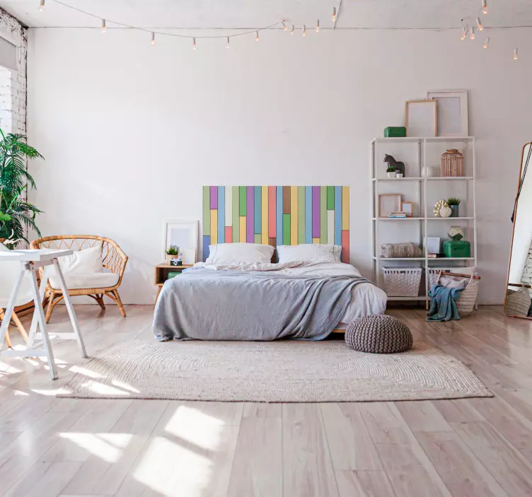 Värikkäät sängynpään lankut Sängynpääty tarra - Tenstickers