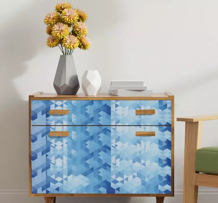 Värikkäitä kolmioita kalustetarra - Tenstickers