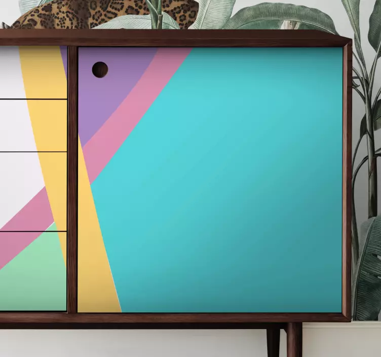 Värikkäitä taustavärilohkoja Huonekalutarrat - Tenstickers