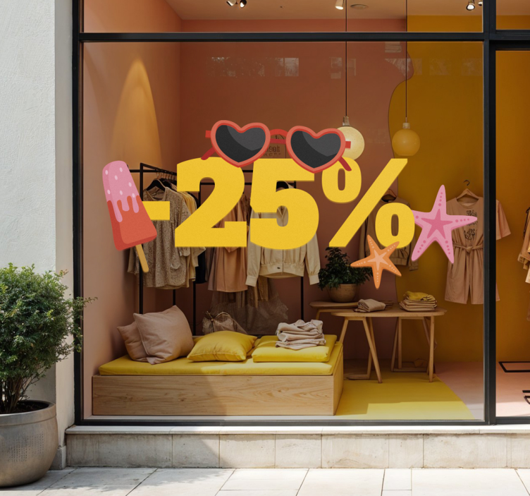 Värillinen kesäalennus alennustarra - Tenstickers