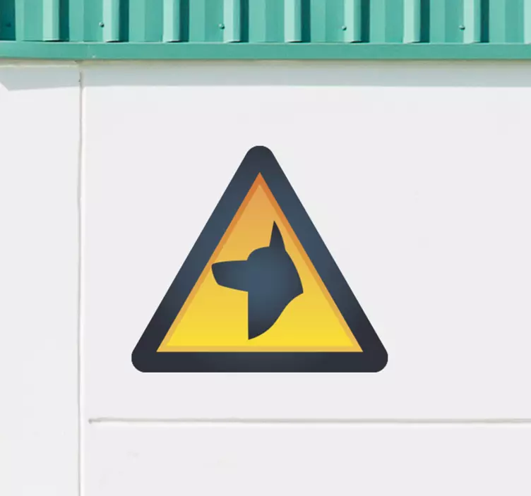 Varoitus koiran vinyyli merkki stikcer - Tenstickers