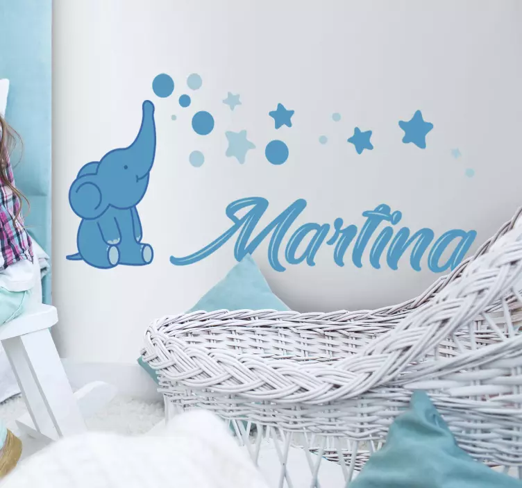 Vastasyntyneen norsun kuva tarra - Tenstickers