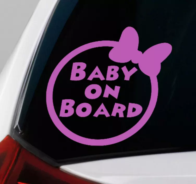 Vauva minnie autossa baby on board tarra - Tenstickers