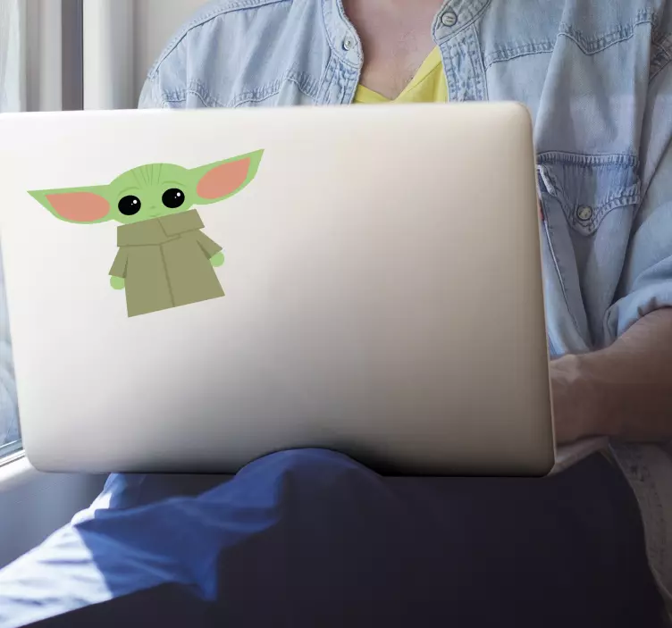 Vauva yoda -tarra Läppäritarra - Tenstickers
