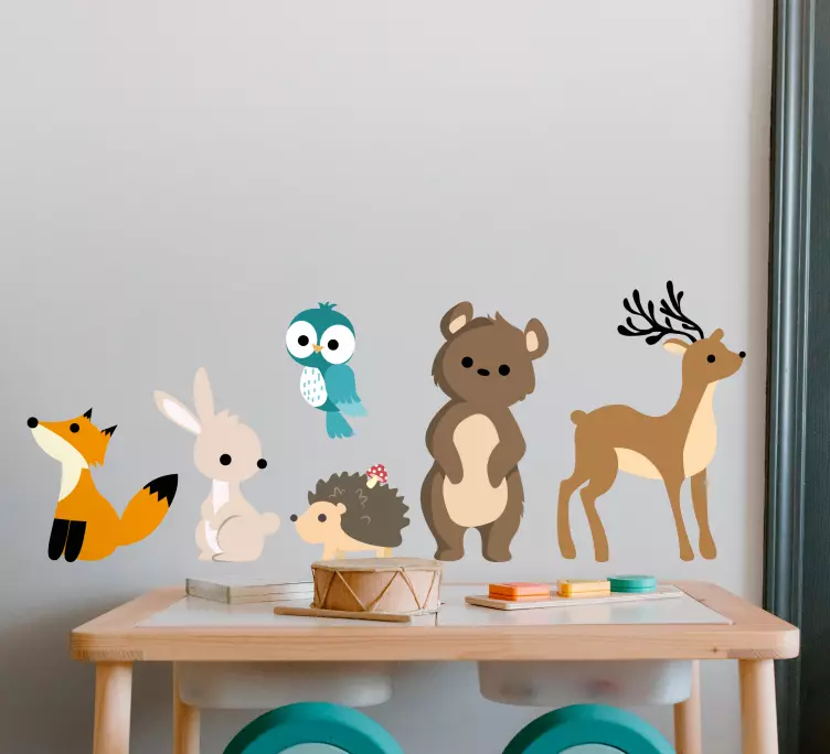 Vauvan eläinten suunnittelu seinätarrat lastenhuone - Tenstickers