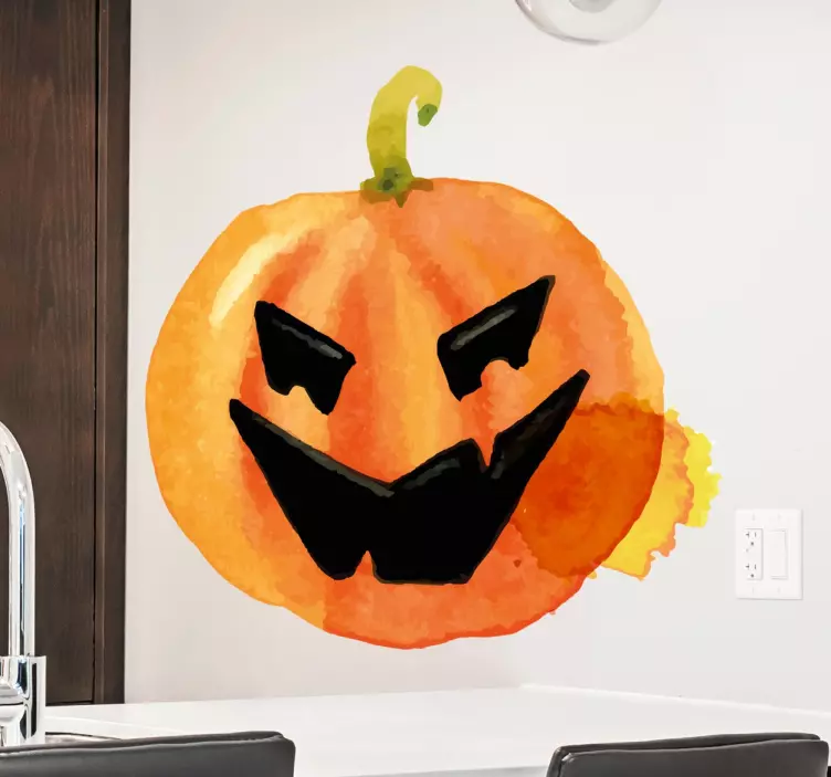 Pelottava vesiväri halloween tarra - Tenstickers