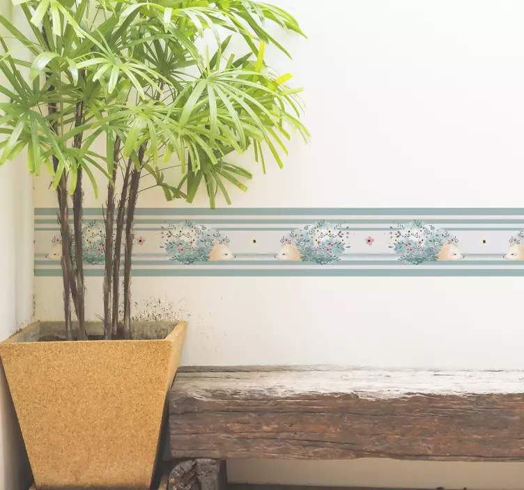 Viehättävä siilikuvio maatilan eläintarra - Tenstickers