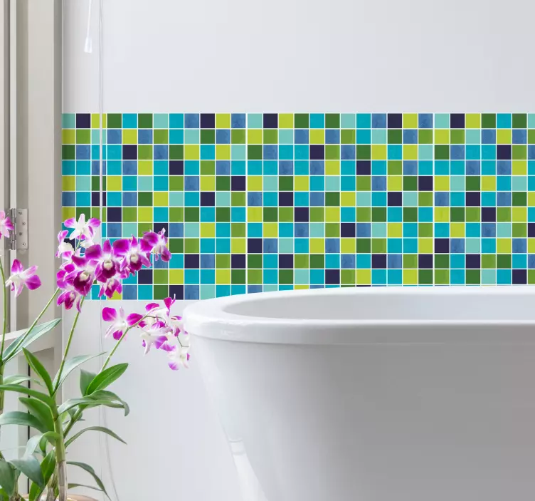 Vihertävä mosaiikki kaakelitarra - Tenstickers