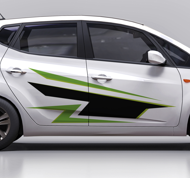 Vihreä ja musta autovuori autotarrat - Tenstickers