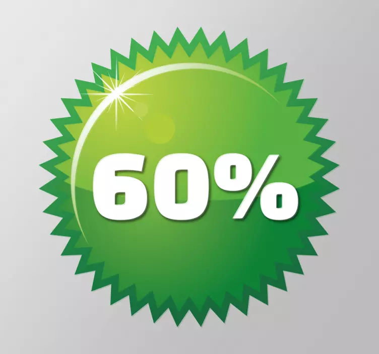 Vihreä piikki ympyrä muokattavissa ikkuna tarra - Tenstickers