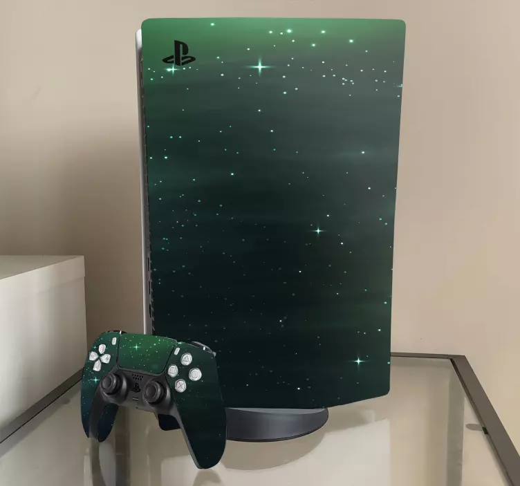 Vihreät valot PS5 skin - Tenstickers