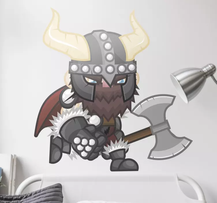Viikinki kilpi ja miekka hahmotarra - Tenstickers