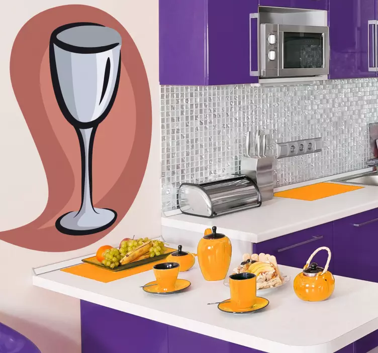 Viinilasi kuva seinä tarra - Tenstickers