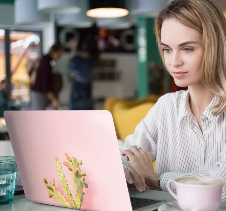 Villi kaktus kannettava tietokone tarra - Tenstickers