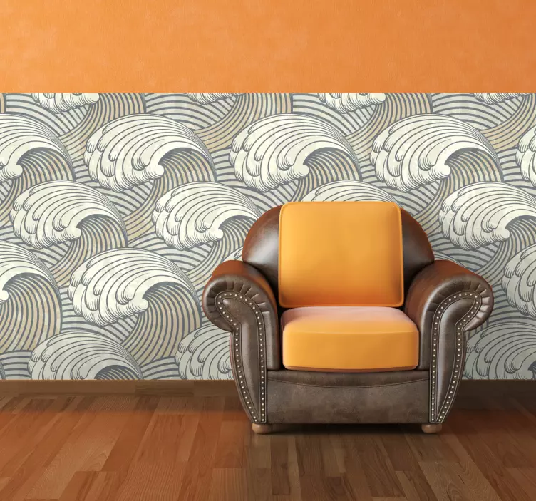 Villien aaltojen vinyylilevy -tarra - Tenstickers